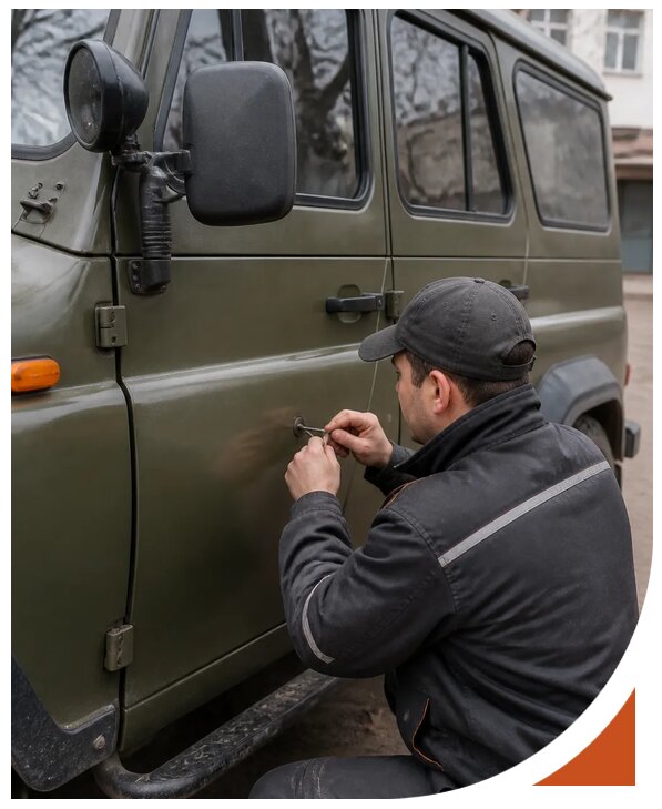 Профессиональное вскрытие автомобиля УАЗ без повреждений в Ангарске